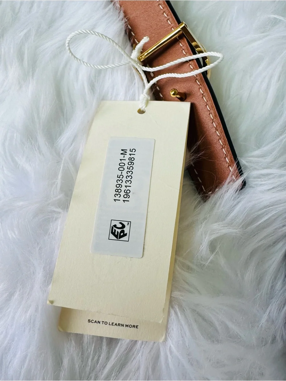 Tory Burch 1” Reversible Black /Brown Leather Belt with Gold Logo Disc